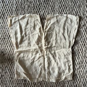 Black Crane linen top